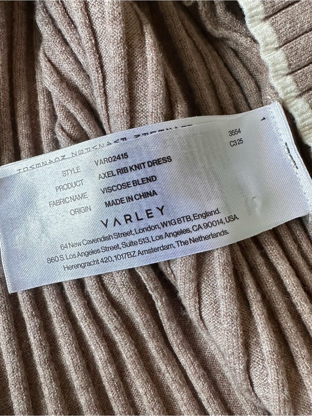 Varley Ribbed Knit Midi Dress - Picture 7 of 9